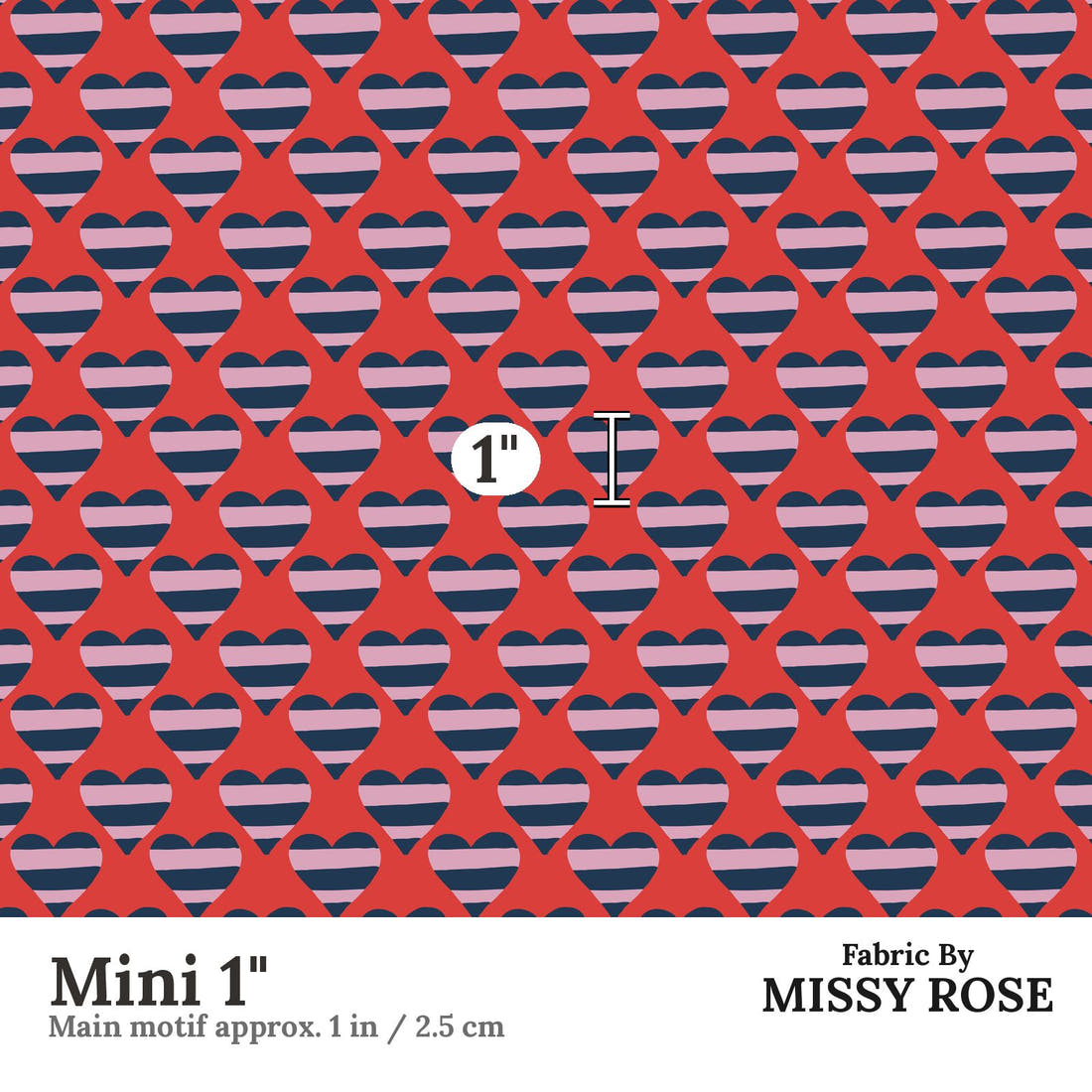 Kristina Forrest 99 Mini 1 inch print scale guide | Fabric by Missy Rose