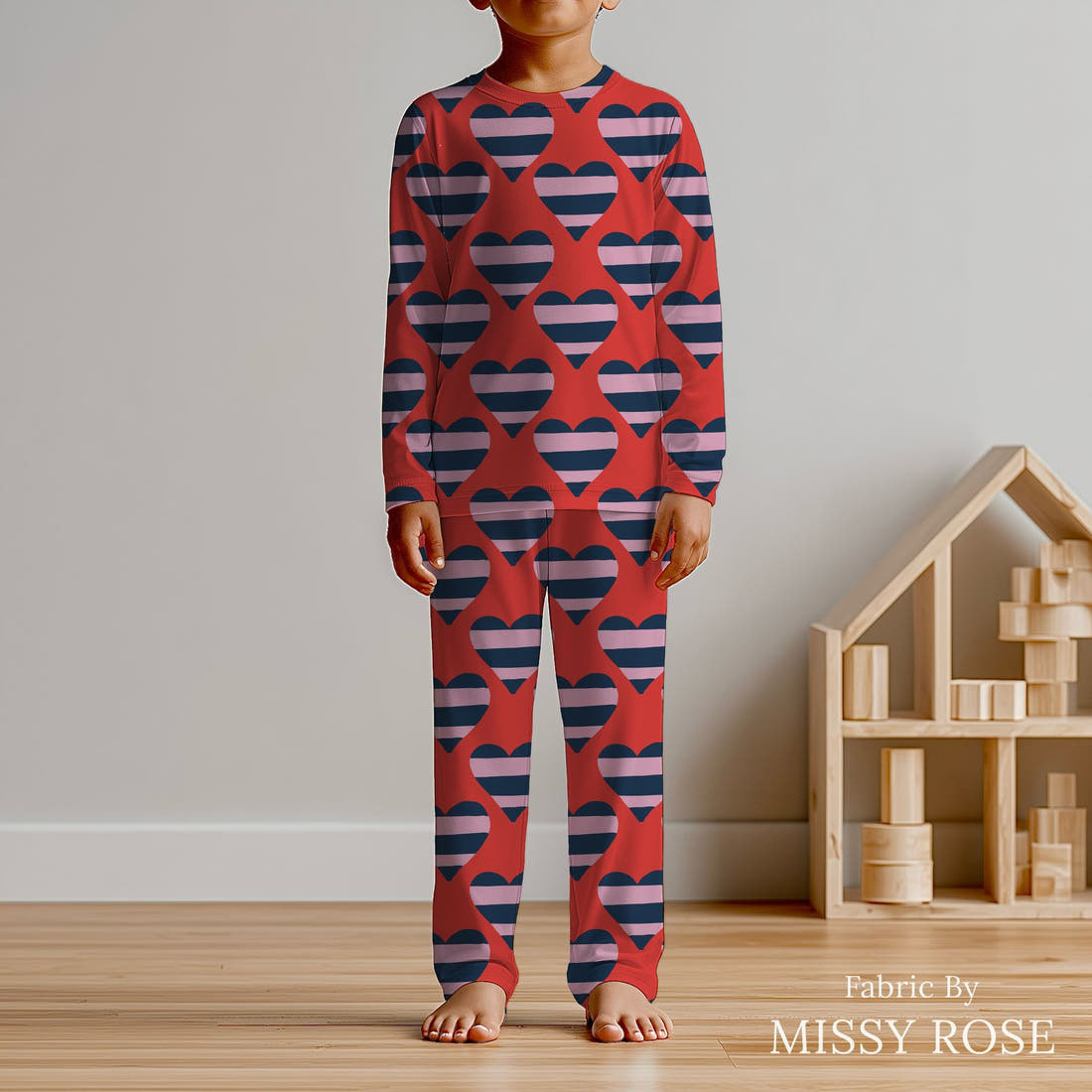 Kristina Forrest 99 sewn into kids' pyjamas - see how the print looks made up | Fabric by Missy Rose