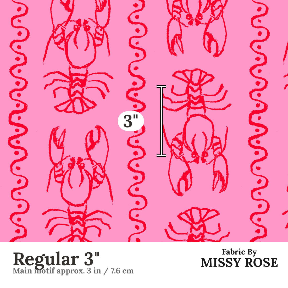 Laura Hamzic 01 Regular 3 inch print scale guide | Fabric by Missy Rose