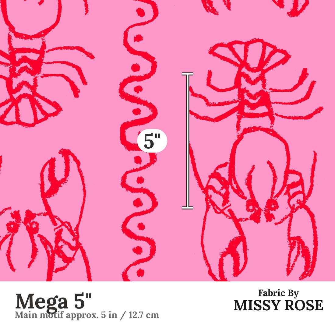 Laura Hamzic 01 Mega 5 inch print scale guide | Fabric by Missy Rose