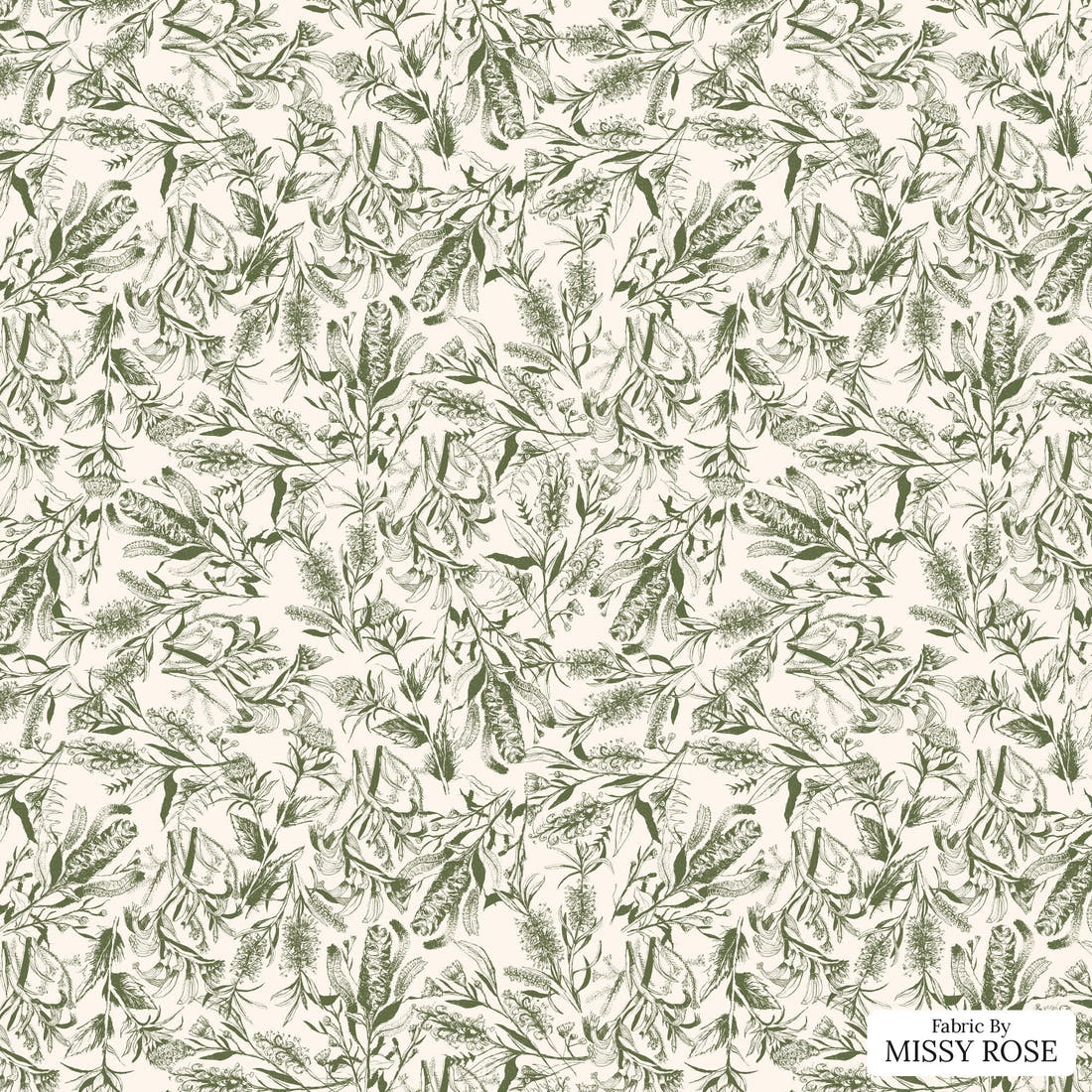 Laura Hamzic 02 - flat view of the print, zoom in for detail | Fabric by Missy Rose