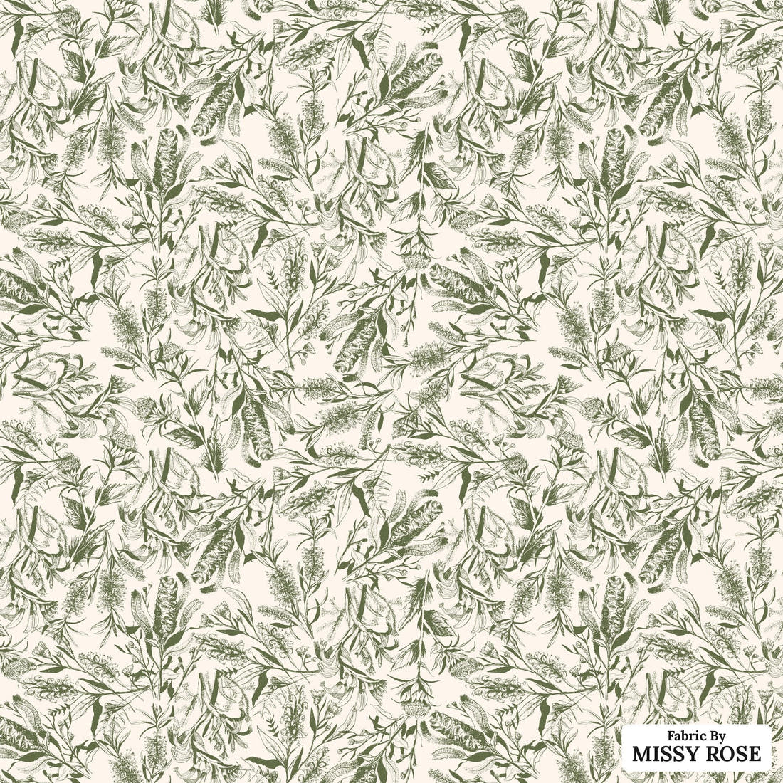Laura Hamzic 02 - flat view of the print, zoom in for detail | Fabric by Missy Rose