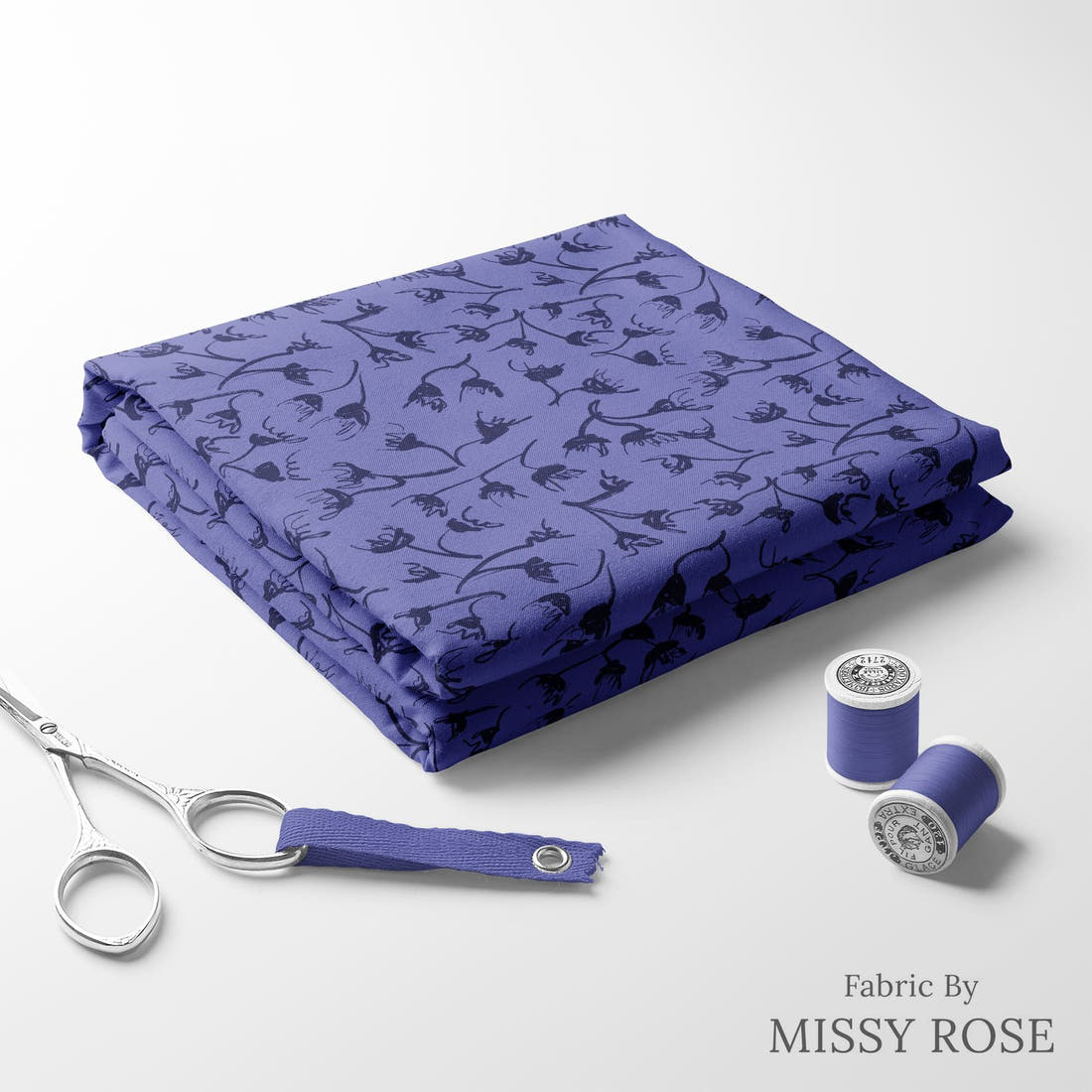 Laura Hamzic 03 folded fabric stack with matching thread - pre-order fabric Australia | Fabric by Missy Rose