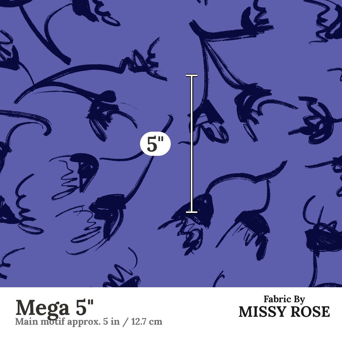 Laura Hamzic 03 Mega 5 inch print scale guide | Fabric by Missy Rose