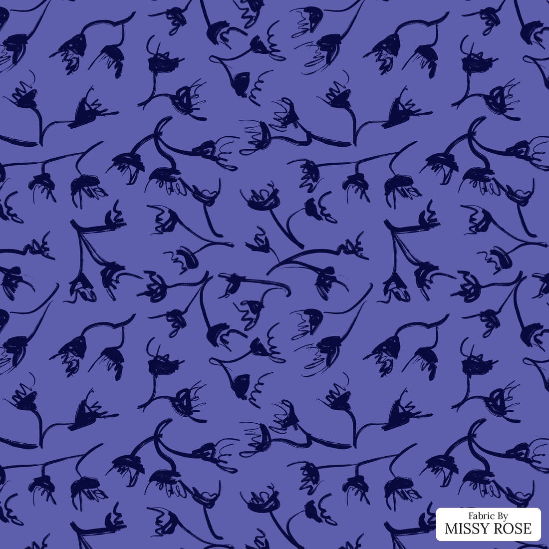 Laura Hamzic 03 - flat view of the print, zoom in for detail | Fabric by Missy Rose