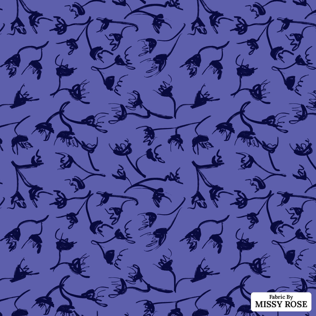 Laura Hamzic 03 - flat view of the print, zoom in for detail | Fabric by Missy Rose