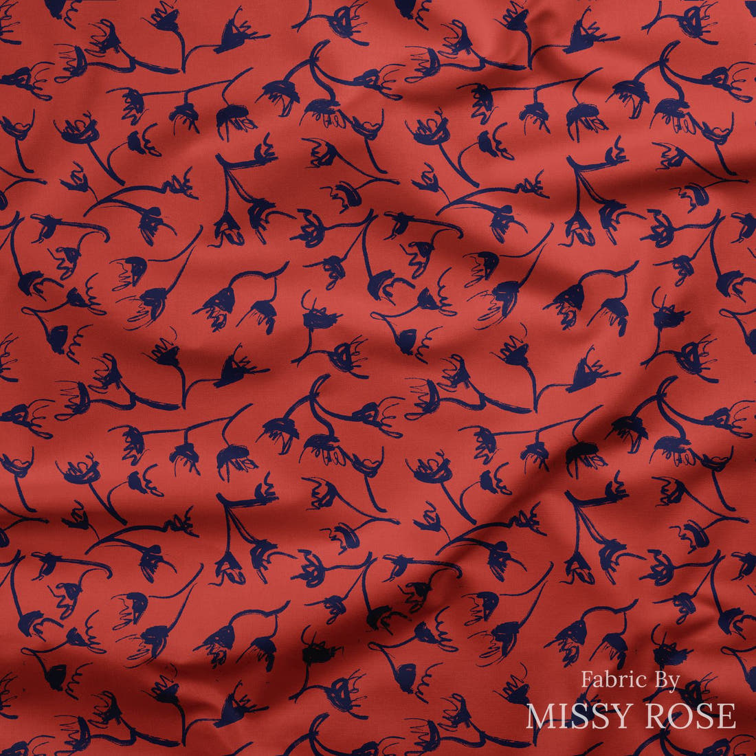Laura Hamzic 04 draped fabric mockup - custom printed fabric by the metre | Fabric by Missy Rose