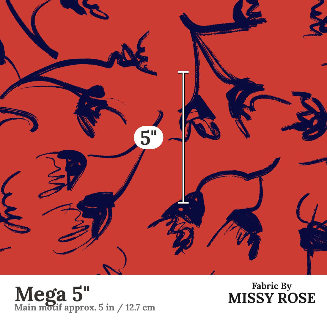 Laura Hamzic 04 Mega 5 inch print scale guide | Fabric by Missy Rose