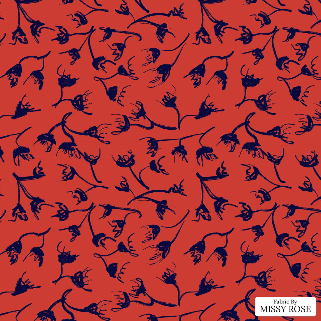 Laura Hamzic 04 - flat view of the print, zoom in for detail | Fabric by Missy Rose