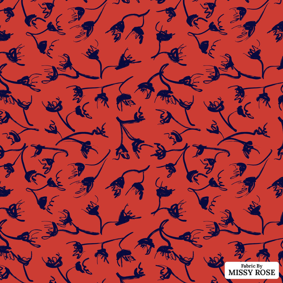 Laura Hamzic 04 - flat view of the print, zoom in for detail | Fabric by Missy Rose