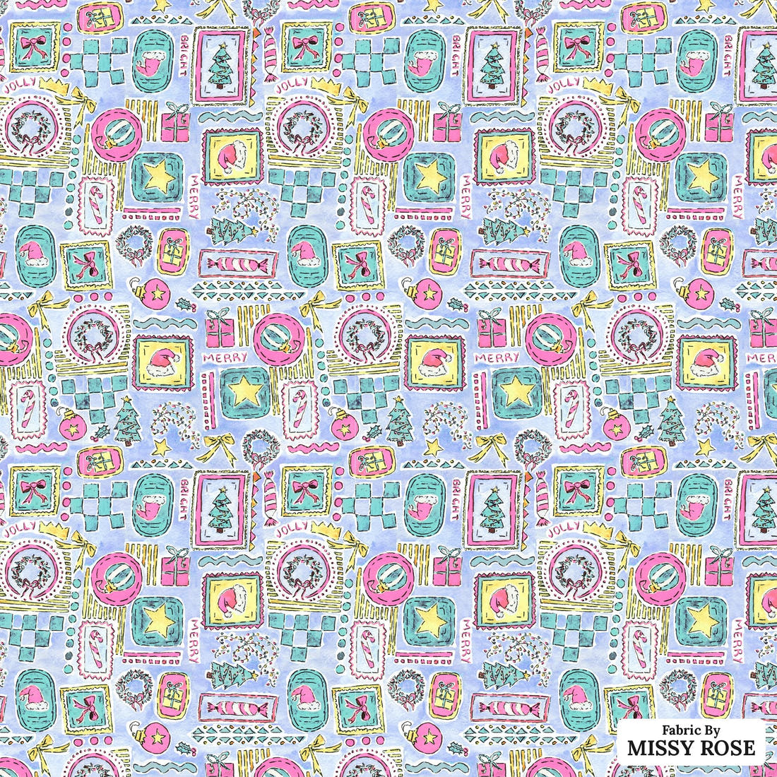 Laura Hamzic 06 - flat view of the print, zoom in for detail | Fabric by Missy Rose