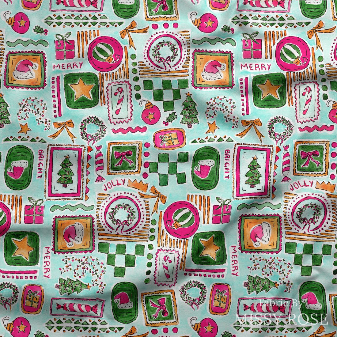 Laura Hamzic 07 draped fabric mockup - custom printed fabric by the metre | Fabric by Missy Rose