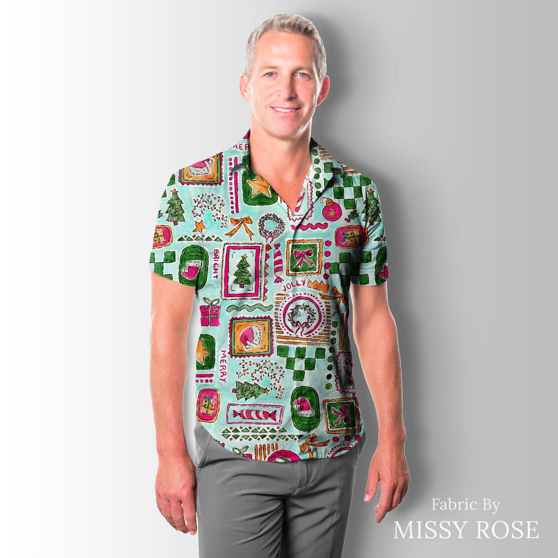 Laura Hamzic 07 sewn into a men's shirt - see how the print looks made up | Fabric by Missy Rose