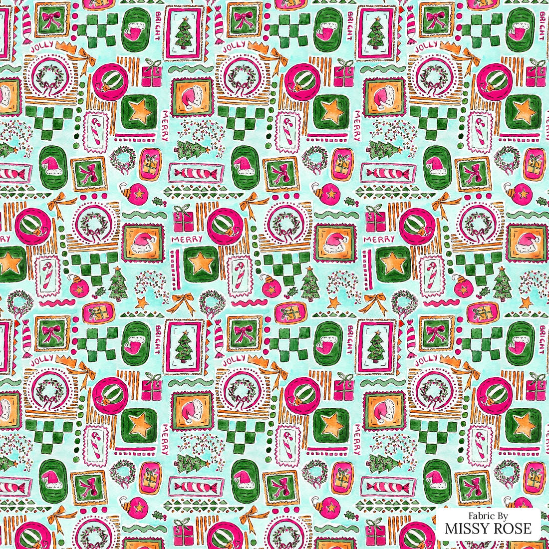 Laura Hamzic 07 - flat view of the print, zoom in for detail | Fabric by Missy Rose