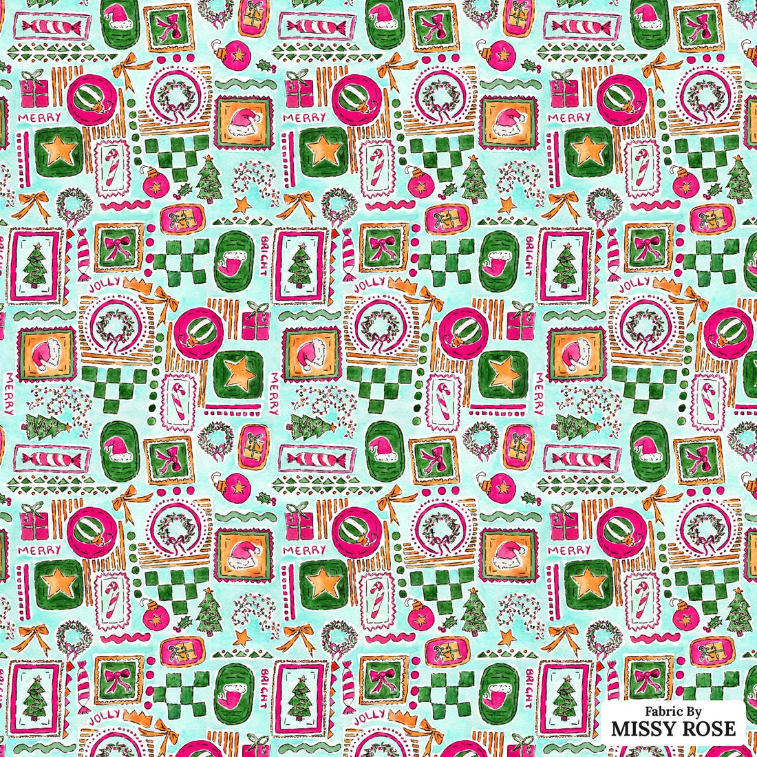 Laura Hamzic 07 - flat view of the print, zoom in for detail | Fabric by Missy Rose
