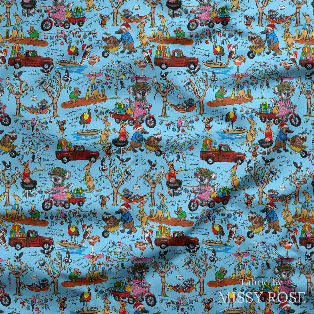 Laura Hamzic 09 draped fabric mockup - custom printed fabric by the metre | Fabric by Missy Rose