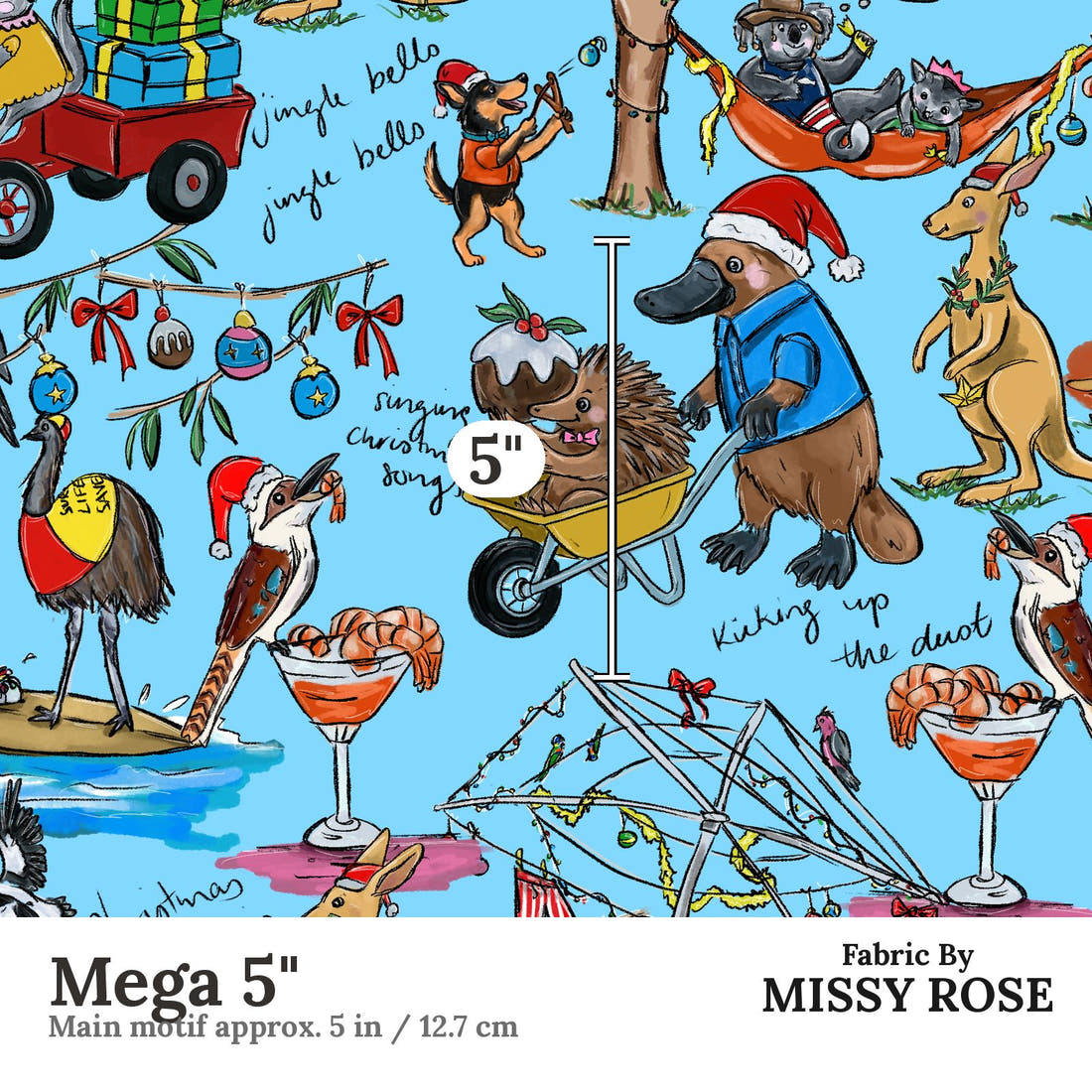 Laura Hamzic 09 Mega 5 inch print scale guide | Fabric by Missy Rose