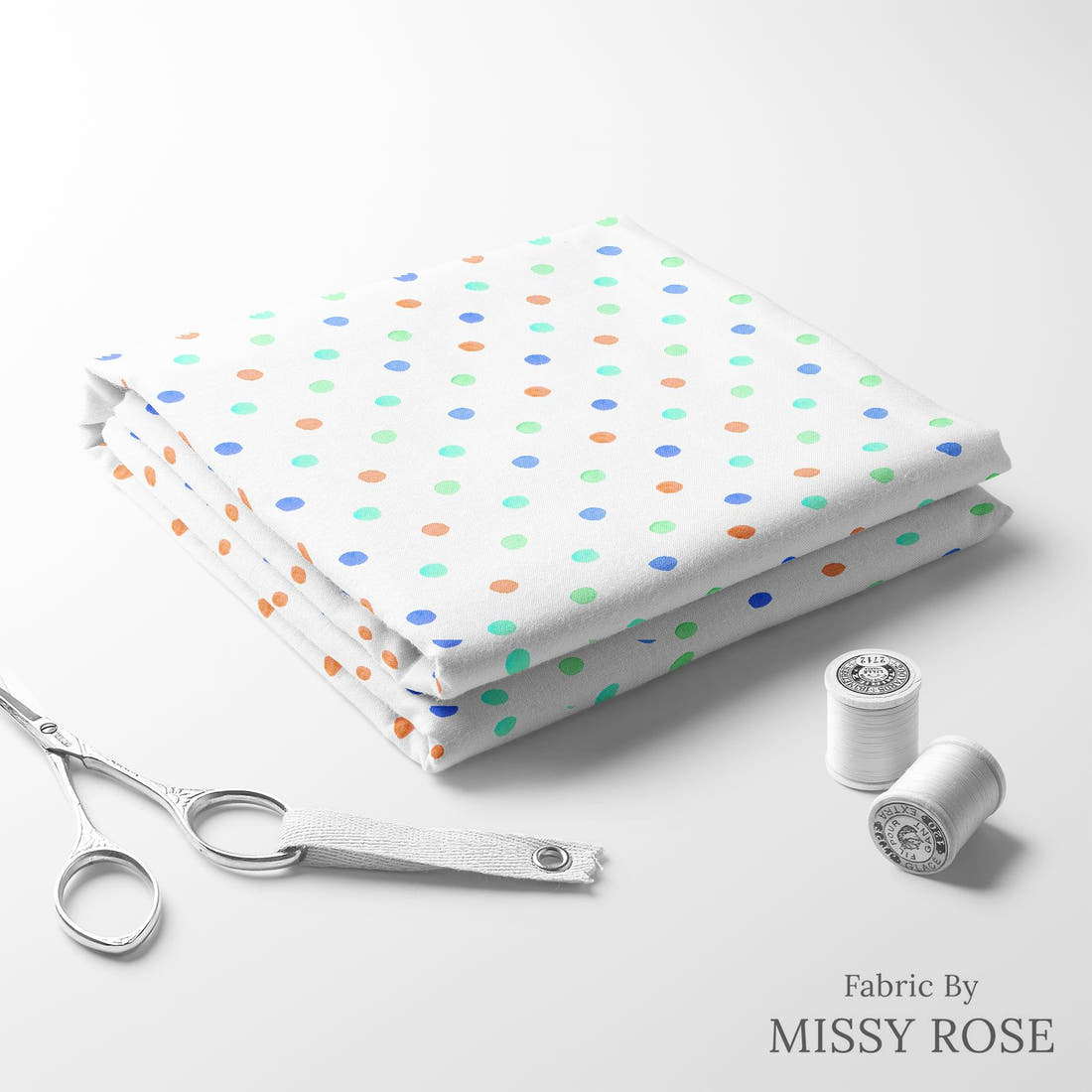 Laura Hamzic 10 folded fabric stack with matching thread - pre-order fabric Australia | Fabric by Missy Rose