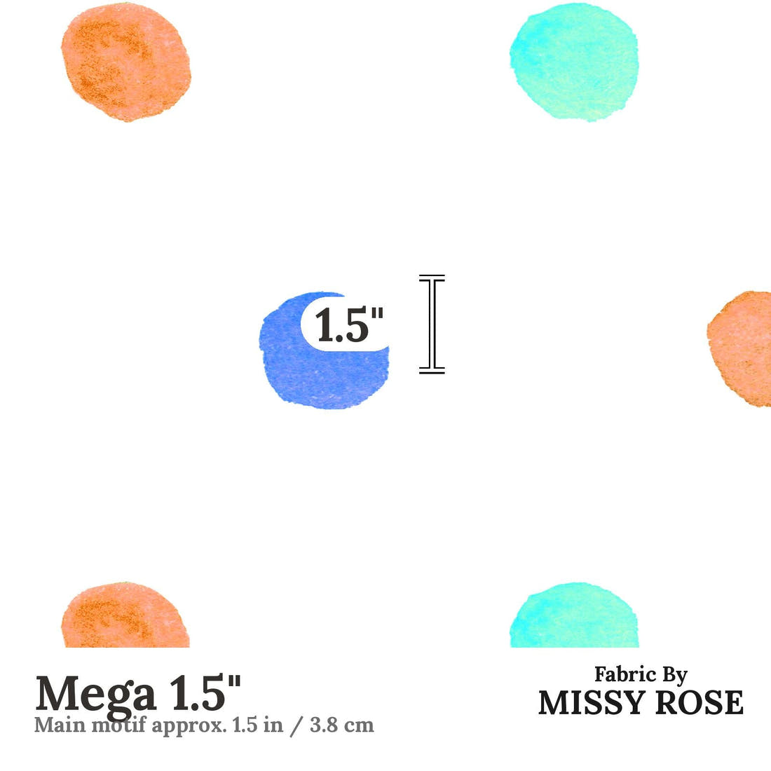 Laura Hamzic 10 Mega 1.5 inch print scale guide | Fabric by Missy Rose