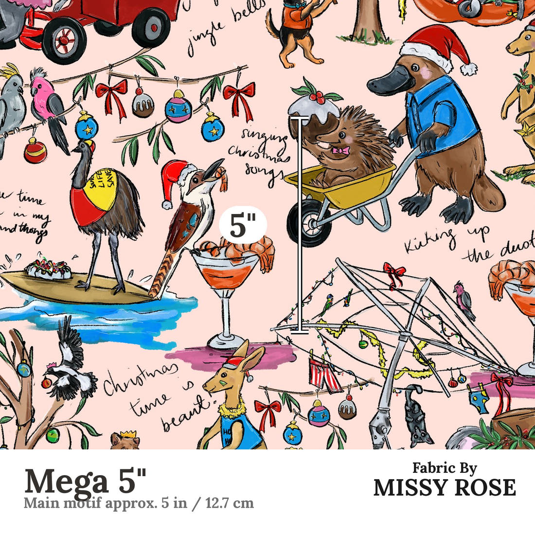 Laura Hamzic 100 Mega 5 inch print scale guide | Fabric by Missy Rose