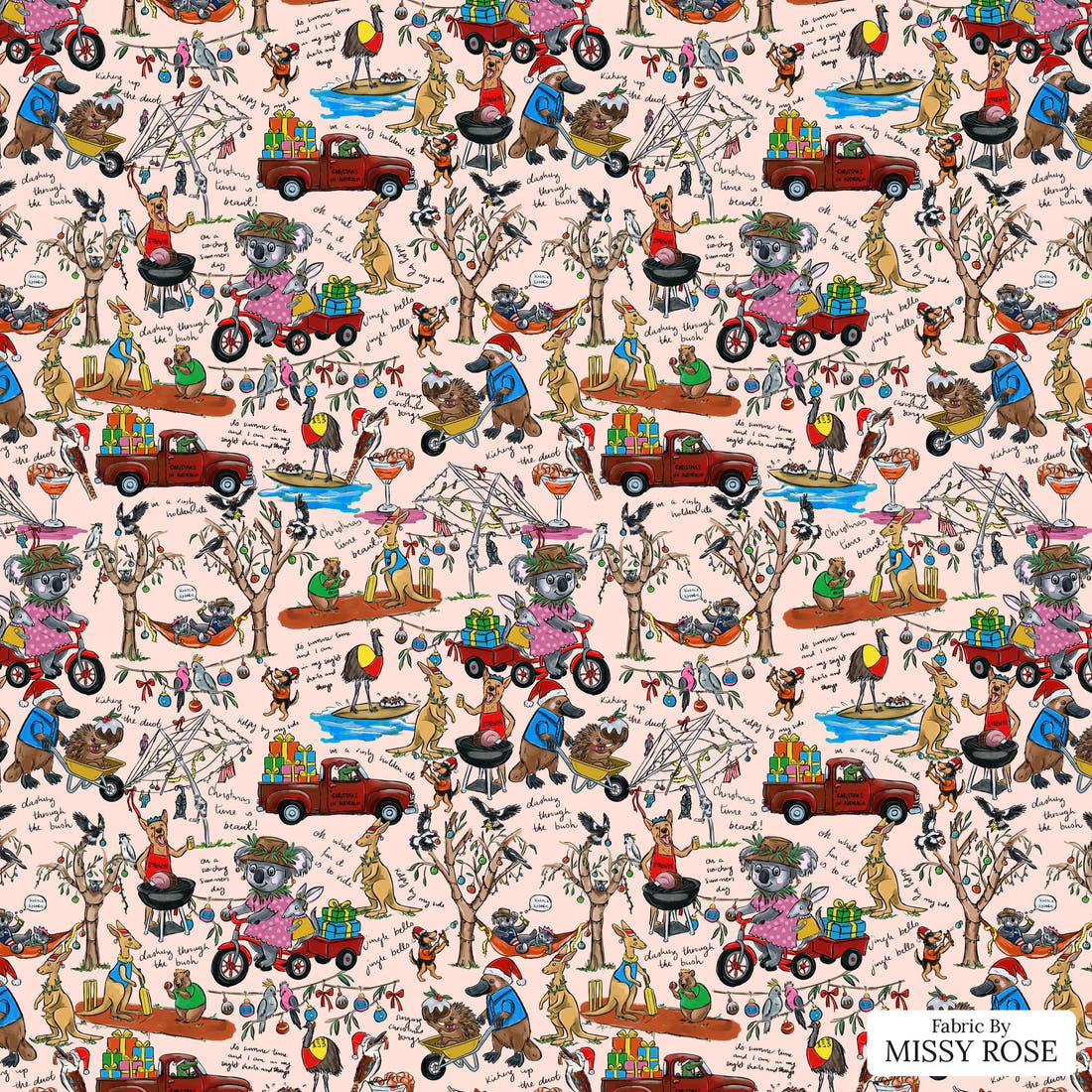Laura Hamzic 100 - flat view of the print, zoom in for detail | Fabric by Missy Rose