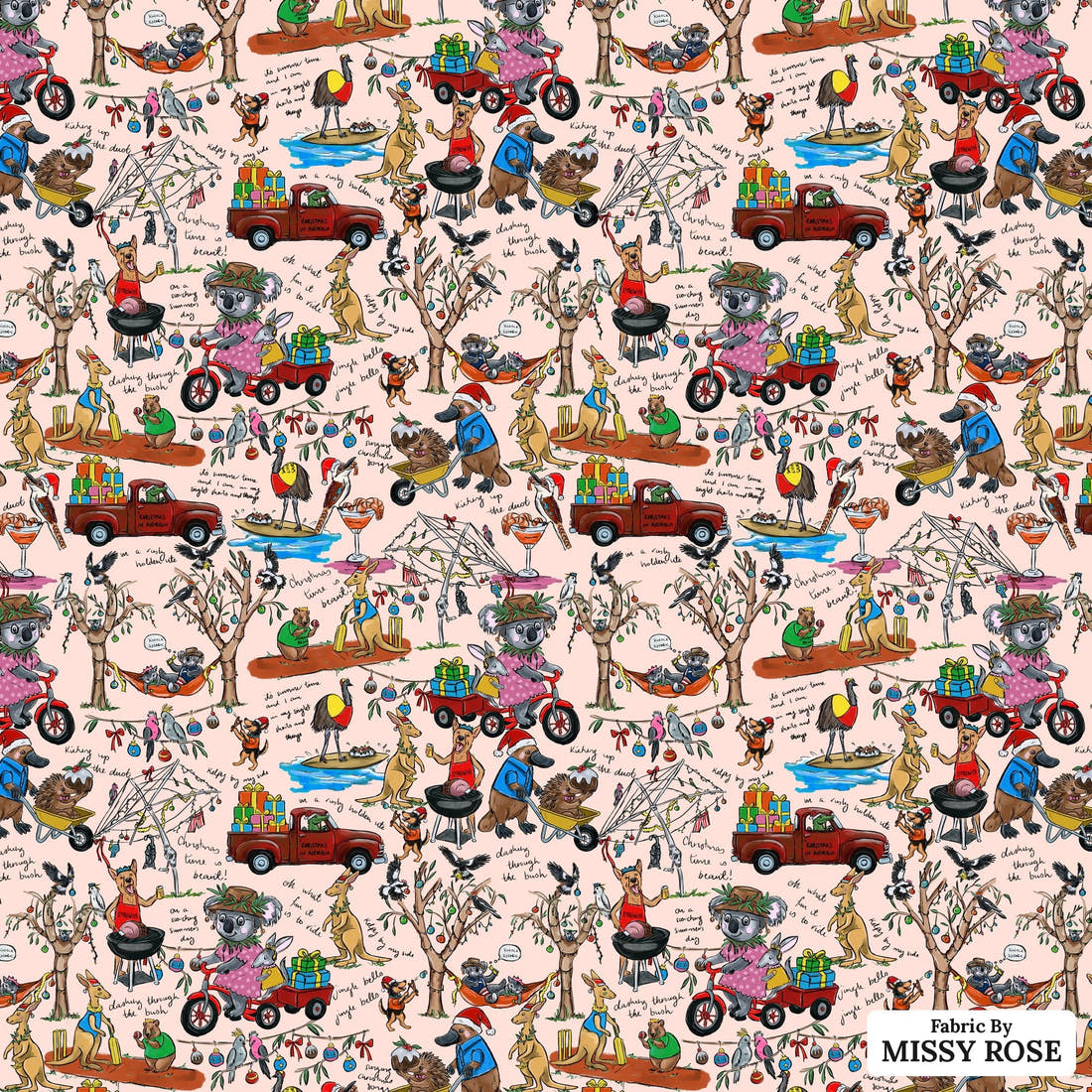 Laura Hamzic 100 - flat view of the print, zoom in for detail | Fabric by Missy Rose