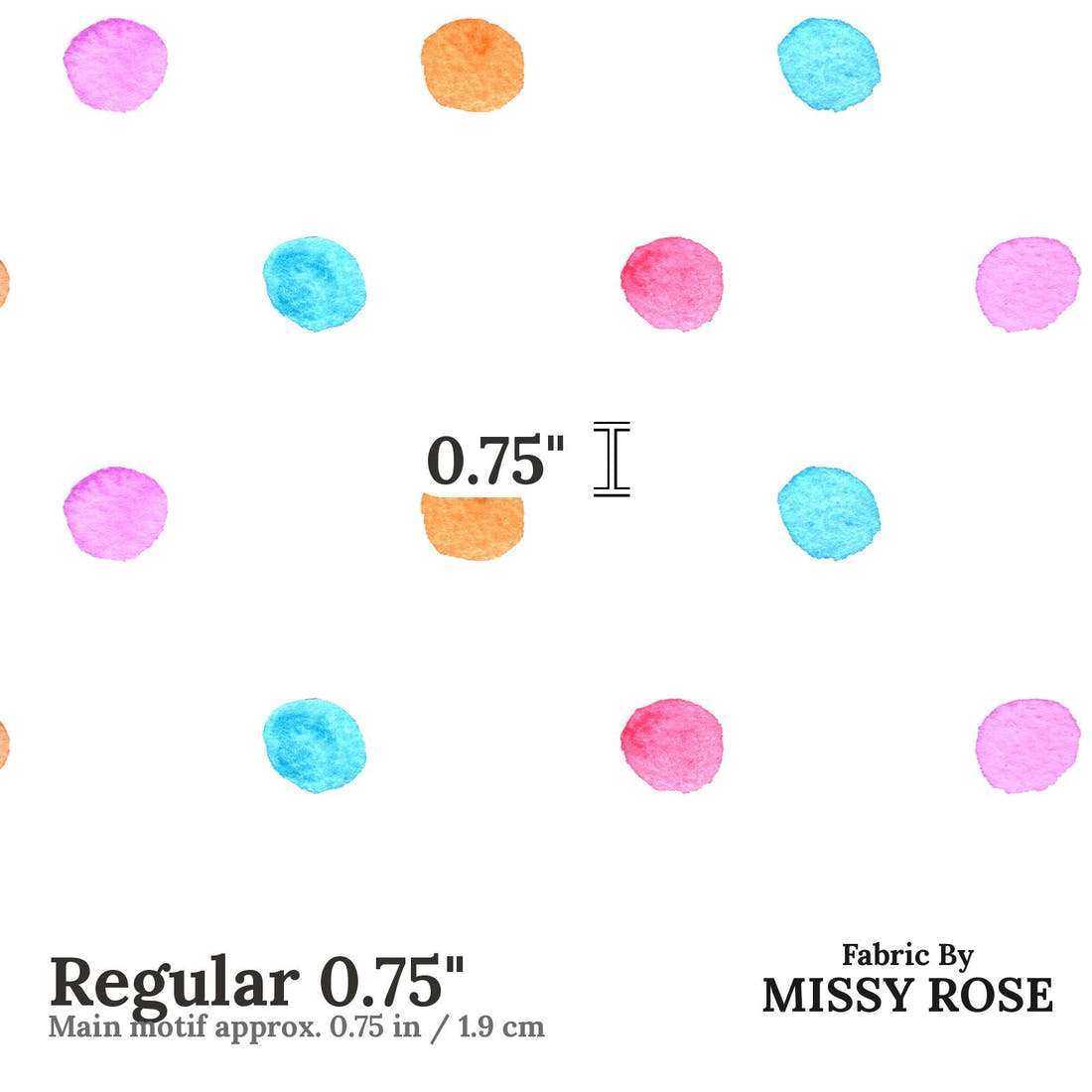 Laura Hamzic 11 Regular 0.75 inch print scale guide | Fabric by Missy Rose