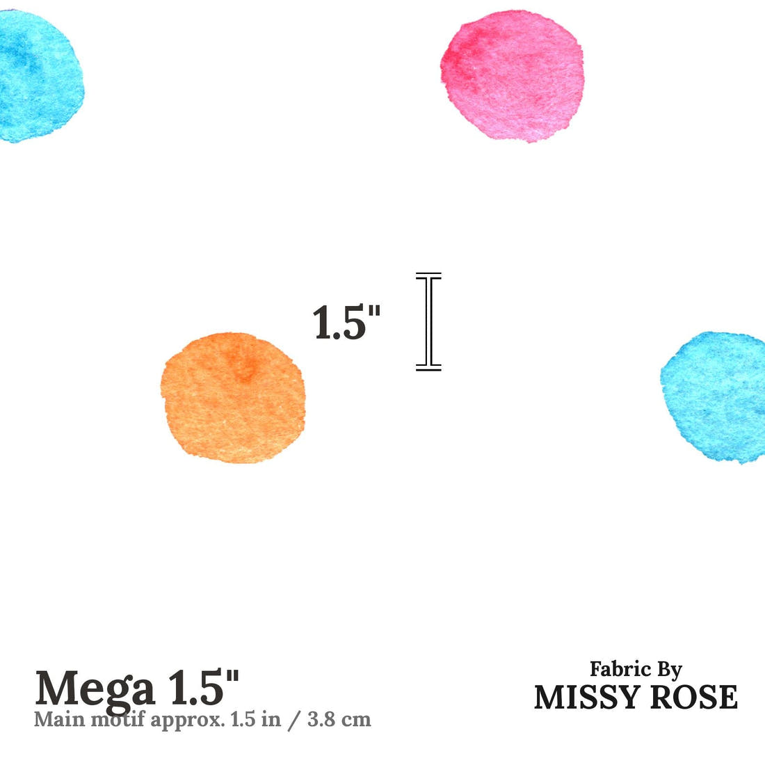 Laura Hamzic 11 Mega 1.5 inch print scale guide | Fabric by Missy Rose