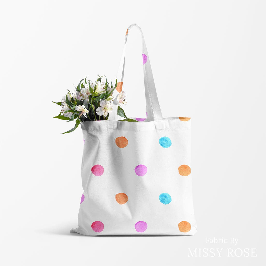 Laura Hamzic 11 made up as a tote bag - see how the print looks made up | Fabric by Missy Rose