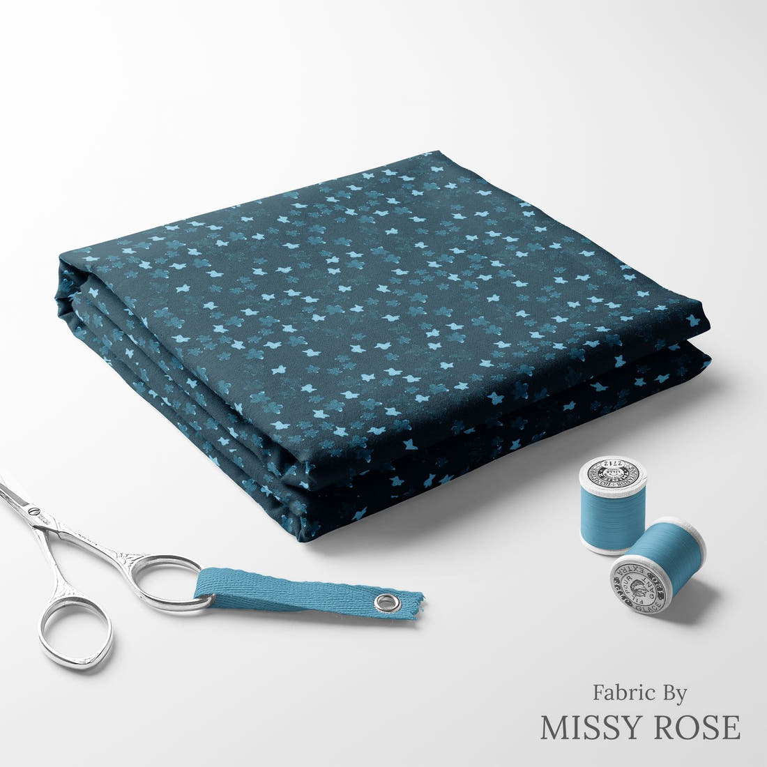 Laura Hamzic 12 folded fabric stack with matching thread - pre-order fabric Australia | Fabric by Missy Rose
