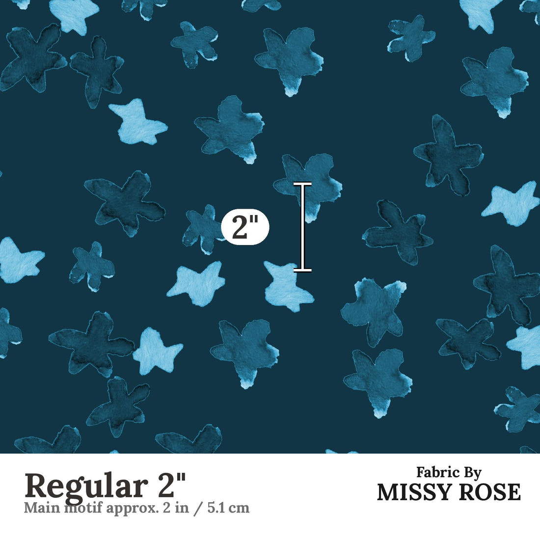 Laura Hamzic 12 Regular 2 inch print scale guide | Fabric by Missy Rose