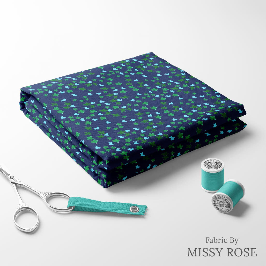 Laura Hamzic 13 folded fabric stack with matching thread - pre-order fabric Australia | Fabric by Missy Rose