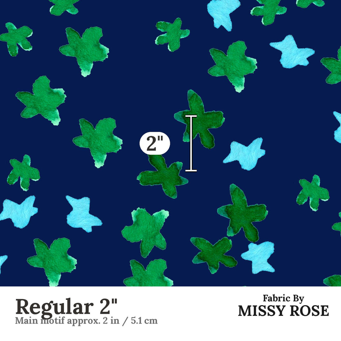 Laura Hamzic 13 Regular 2 inch print scale guide | Fabric by Missy Rose