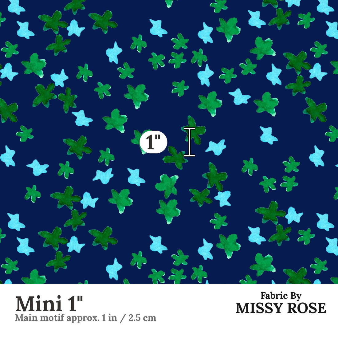 Laura Hamzic 13 Mini 1 inch print scale guide | Fabric by Missy Rose