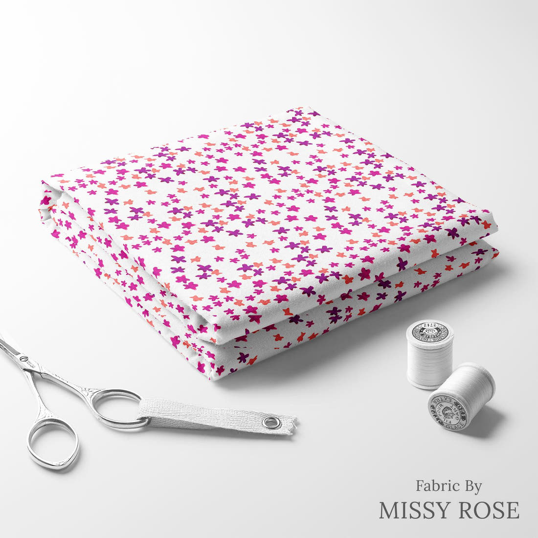 Laura Hamzic 14 folded fabric stack with matching thread - pre-order fabric Australia | Fabric by Missy Rose