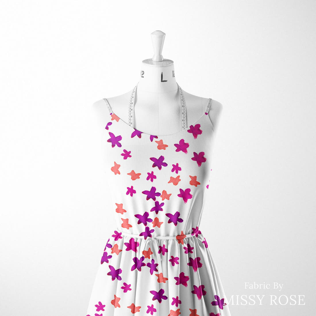 Laura Hamzic 14 sewn into a women's dress - see how the print looks made up | Fabric by Missy Rose