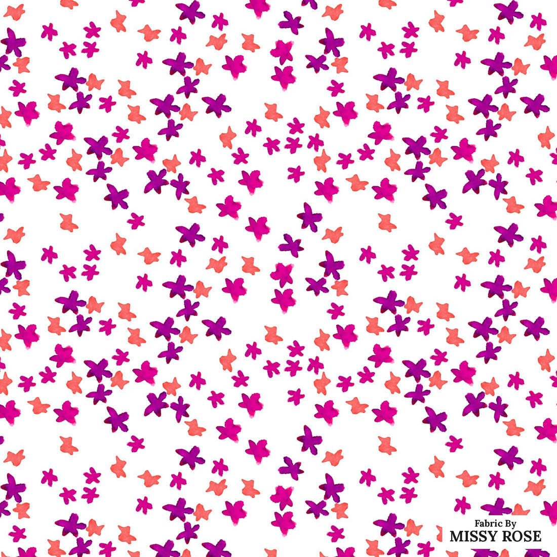 Laura Hamzic 14 - flat view of the print, zoom in for detail | Fabric by Missy Rose