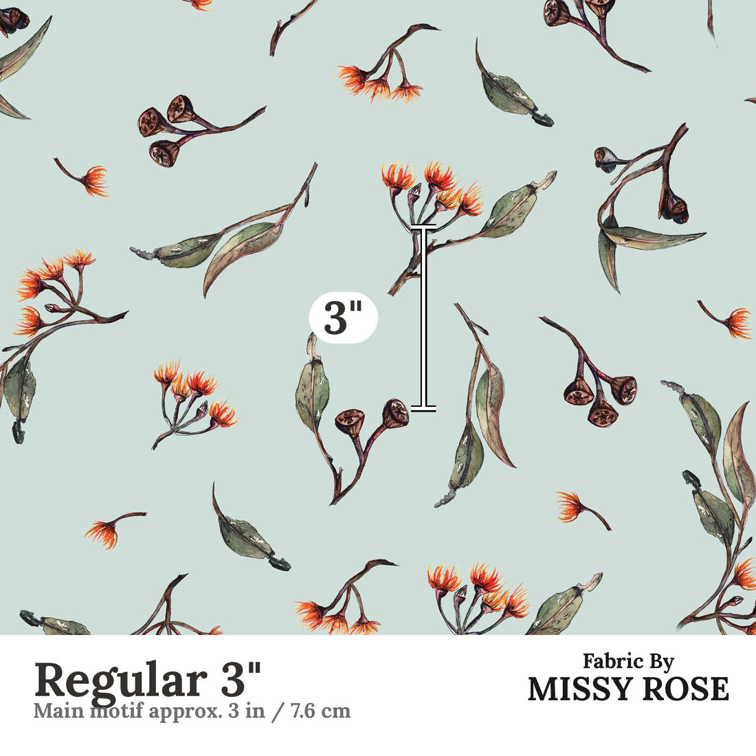 Laura Hamzic 15 Regular 3 inch print scale guide | Fabric by Missy Rose