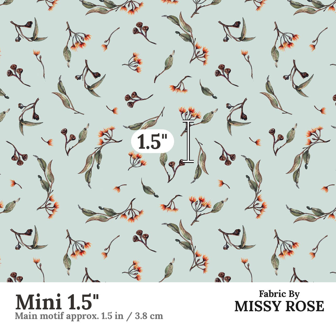 Laura Hamzic 15 Mini 1.5 inch print scale guide | Fabric by Missy Rose
