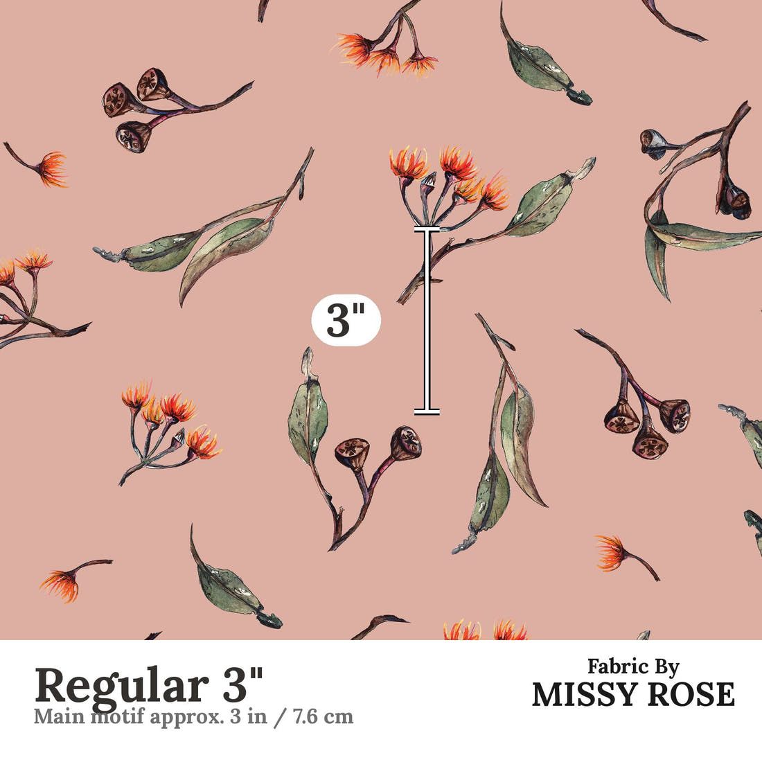 Laura Hamzic 16 Regular 3 inch print scale guide | Fabric by Missy Rose