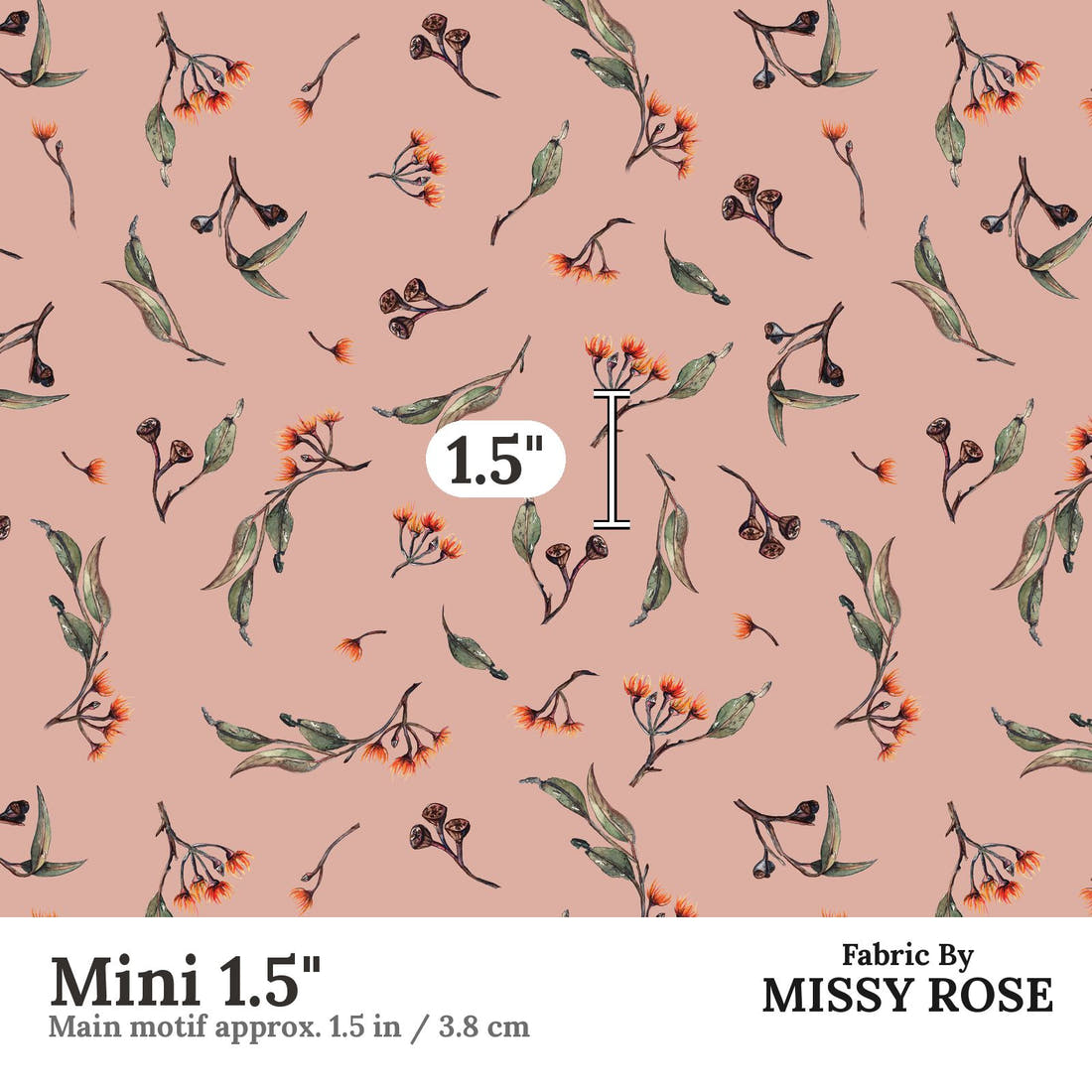 Laura Hamzic 16 Mini 1.5 inch print scale guide | Fabric by Missy Rose