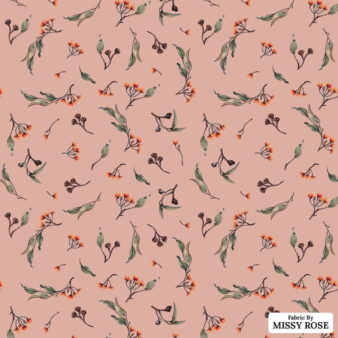 Laura Hamzic 16 - flat view of the print, zoom in for detail | Fabric by Missy Rose
