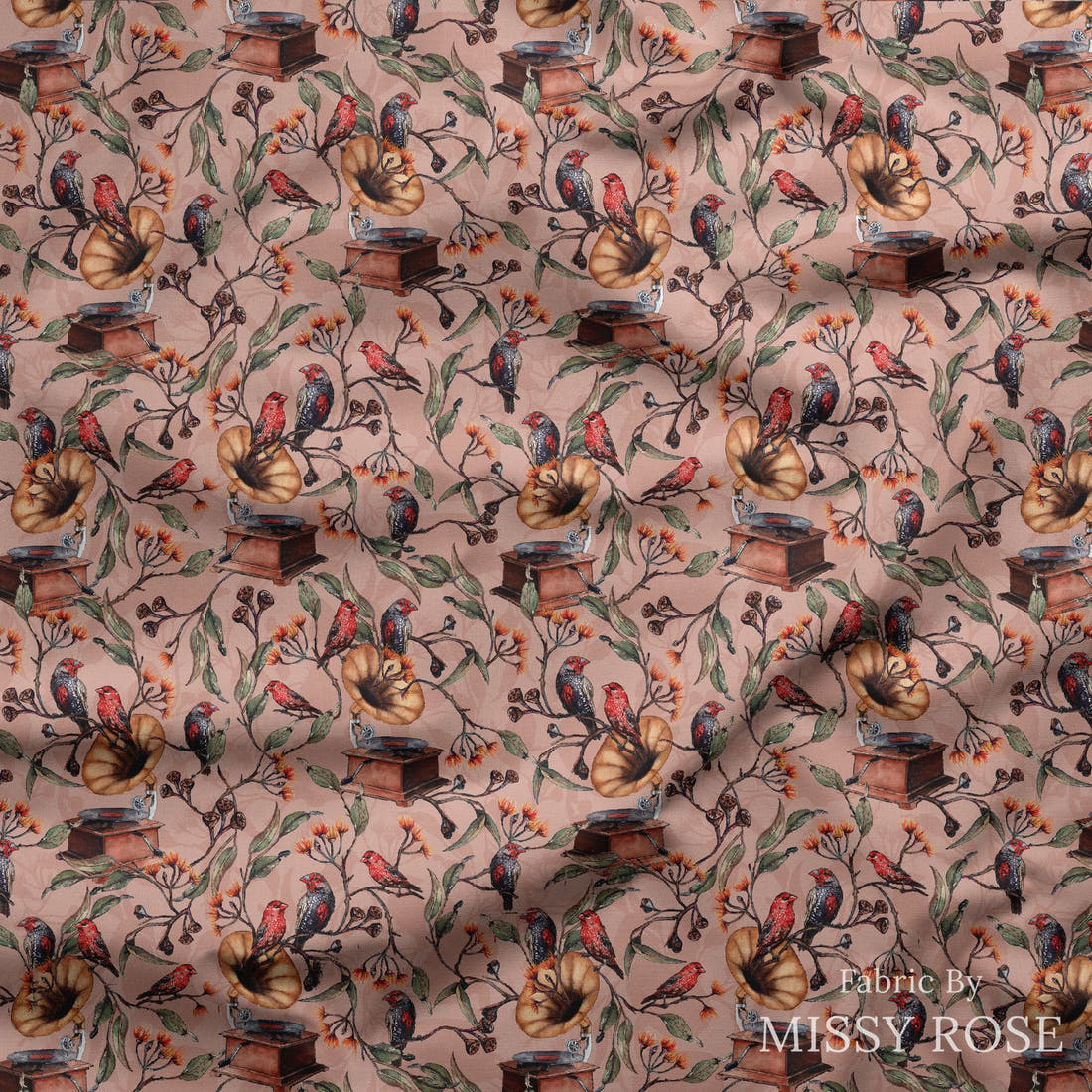 Laura Hamzic 17 draped fabric mockup - custom printed fabric by the metre | Fabric by Missy Rose