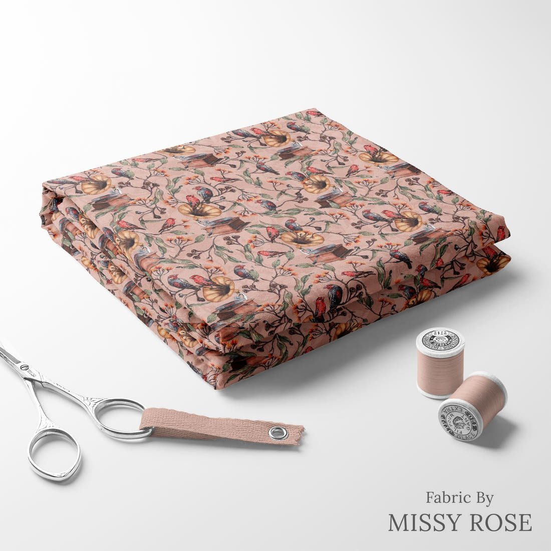 Laura Hamzic 17 folded fabric stack with matching thread - pre-order fabric Australia | Fabric by Missy Rose