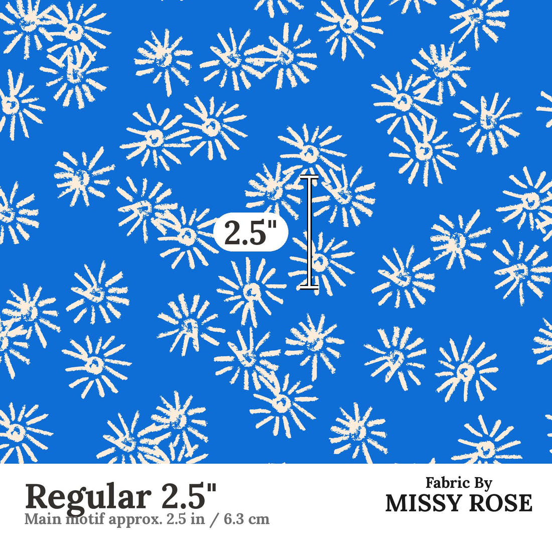 Laura Hamzic 18 Regular 2.5 inch print scale guide | Fabric by Missy Rose