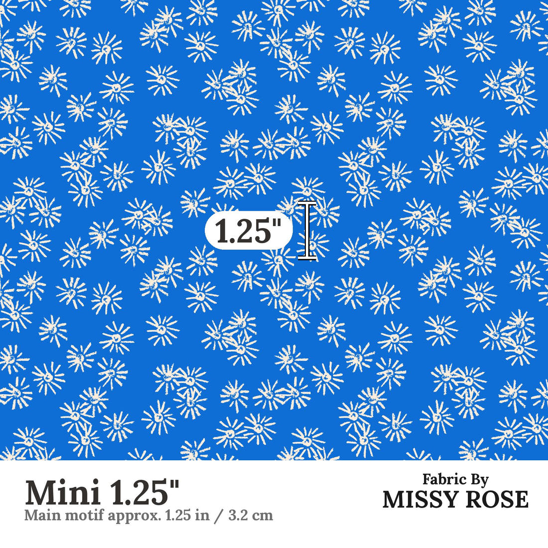 Laura Hamzic 18 Mini 1.25 inch print scale guide | Fabric by Missy Rose
