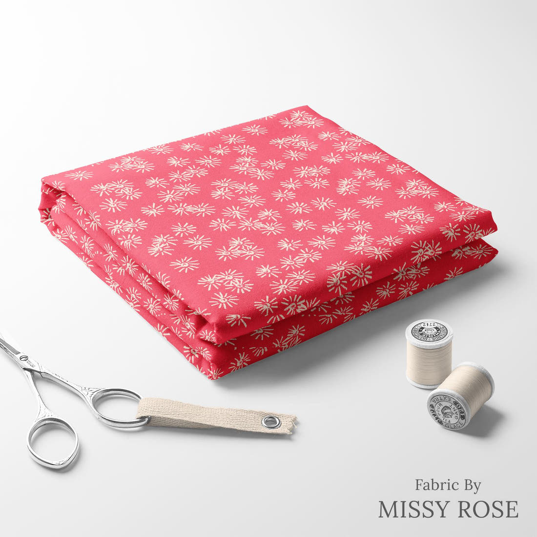 Laura Hamzic 19 folded fabric stack with matching thread - pre-order fabric Australia | Fabric by Missy Rose