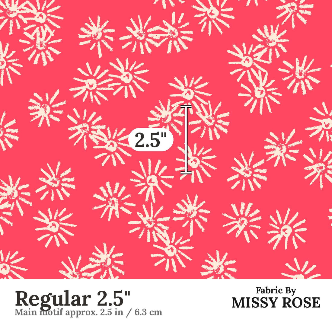 Laura Hamzic 19 Regular 2.5 inch print scale guide | Fabric by Missy Rose