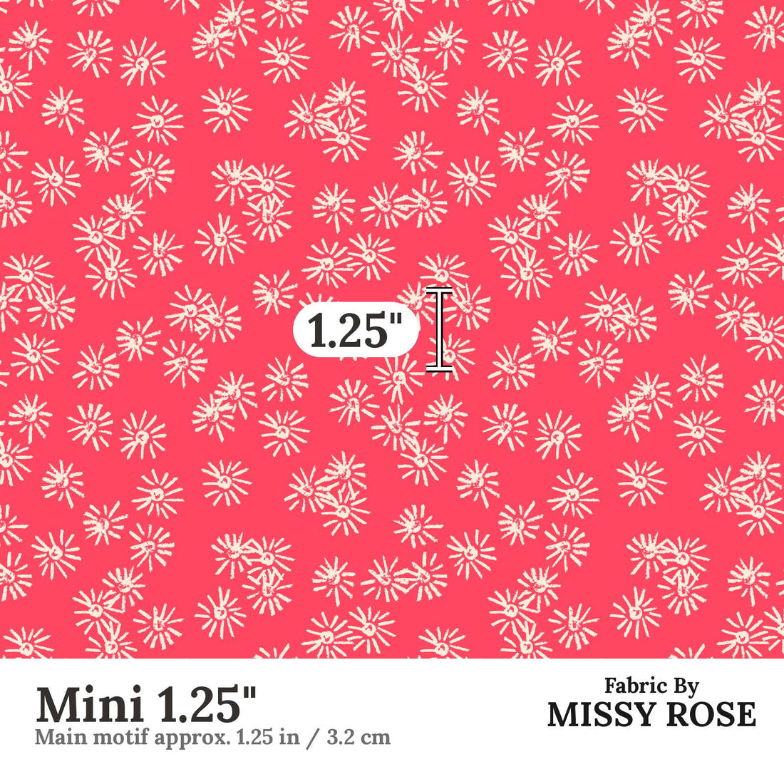 Laura Hamzic 19 Mini 1.25 inch print scale guide | Fabric by Missy Rose