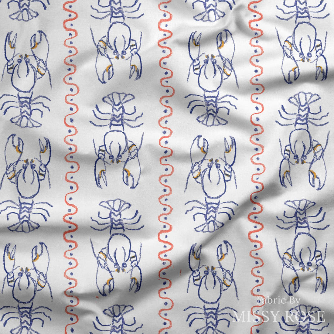 Laura Hamzic 20 draped fabric mockup - custom printed fabric by the metre | Fabric by Missy Rose